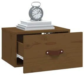Comodini a muro 2 pz miele 40x29,5x22 cm