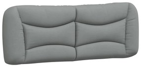 Cuscino testiera grigio chiaro 120 cm in tessuto