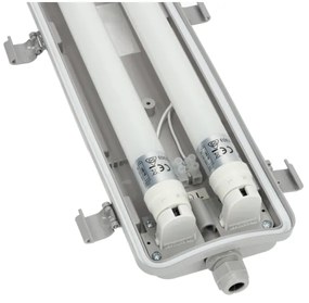 Brilagi -Lampada fluorescente tecnica LED OPTIMA T8 2xG13/18W/230V 6500K IP65 128 cm