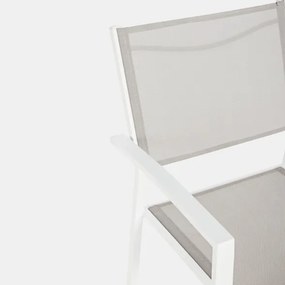 Sedie Da Esterno In Alluminio Bianche Con Braccioli Hilde Bizzotto - 4 pezzi