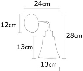Lampada da parete in rame ø 13 cm Foca - Opviq lights