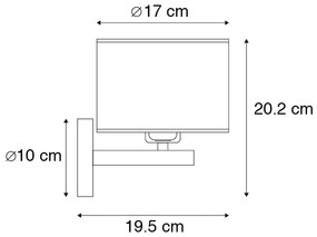 Lampada da parete moderna bianca rotonda - VT 1