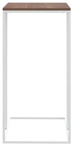 Tavolino da Salotto Bianco 40x30x59 cm in Legno Multistrato