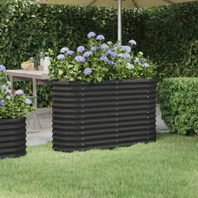 Letto Da Giardino İn Acciaio A Polvere 114x40x68 Cm Antracite /