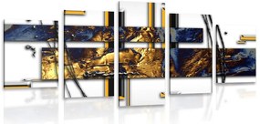 Quadri 5 pezzi – Astrazione di lusso