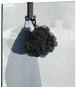 Gancio bifacciale nero per porta della doccia Vieste - Wenko
