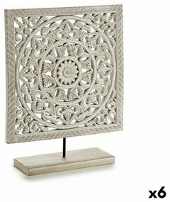 Statua Decorativa Mandala Bianco 7 x 35,5 x 30 cm (6 Unità)