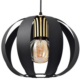 Lampadario a sospensione con filo NEWTON 3xE27/15W/230V nero