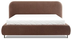 Letto matrimoniale imbottito color terracotta con contenitore e rete inclusi 180x200 cm Pointt – ELTAP