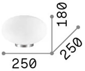 Lampada Da Scrivania Moderna Candy Vetro Bianco 1 Luce G9 3W 3000K Luce Calda