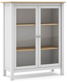 Vetrina in legno di pino bianco/naturale 90x110 cm Misti - Marckeric