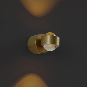 Lampada da parete di design ottone con LED IP44 - Lens