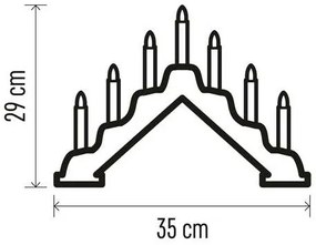 Candeliere natalizio LED 7xLED/2xAA bianco