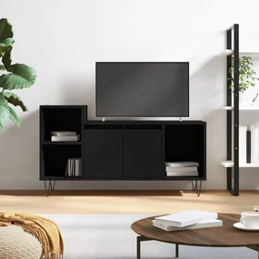 Mobile Porta Tv Nero 100x35x55 Cm İn Legno Multistrato /