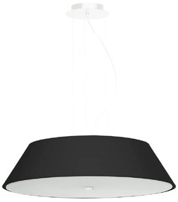 Apparecchio a sospensione nero con paralume in vetro ø 60 cm Hektor - Nice Lamps