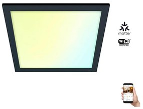 WiZ - Plafoniera LED dimmerabile SUPERSLIM LED/12W/230V  Wi-Fi nero
