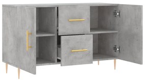 Credenza grigio cemento 100x36x60 cm in legno multistrato