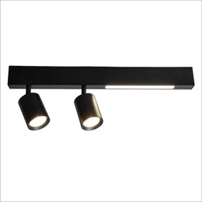 Faretto LED MAGNET LED/5W/230V + 2xGU10/60W 3000/4000K nero