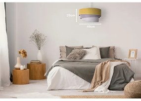 Duolla - Lampadario a sospensione con filo TRIO 1xE27/15W/230V diametro 45 cm giallo/grigio/bianco