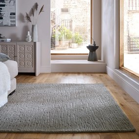 Tappeto grigio in lana tessuto a mano 160x230 cm Harris Boucle – Flair Rugs