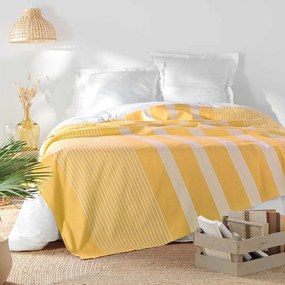 Copriletto giallo 220x240 cm Adele - douceur d'intérieur