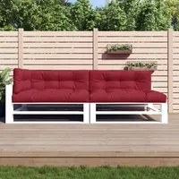 Cuscini per Pallet 5 pz Rosso Vino in Tessuto 314582