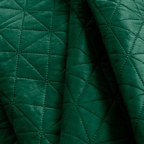 Copriletto verde in velluto con rivestimento trapuntato 240x260 cm Laila – Restilo
