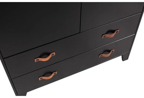 Armadio in pino nero 94x180 cm Dian - WOOOD