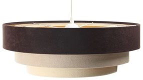Lampadario su filo TRINITI 1xE27/60W/230V marrone/beige/oro