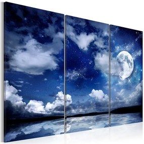 Quadro Il mare di notte  Colore blu navy, Dimensioni e Misure 90x60