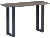 Tavolo Consolle Grigio 115x35x76 cm Massello d'Acacia e Ferro