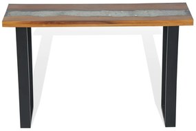 Tavolo consolle in teak 100x35x75 cm