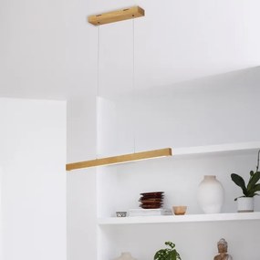 Lampada a sospensione LED su cavo VERDE LED/18W/230V 3000K 76 cm rovere