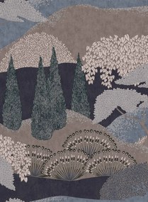 Coordonne Carta da parati Jardin Japones - Anil