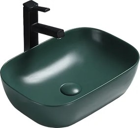 Mexen Rita lavabo da appoggio 45 x 32 cm, verde scuro opaco - 21084547