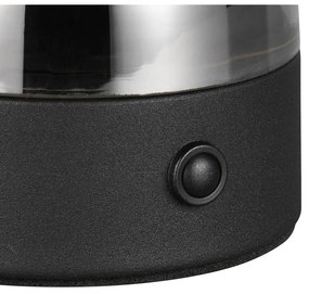 Lampada da tavolo LED grigia con paralume in vetro (altezza totale 18 cm) Dooley – Trio