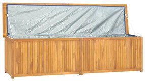 Cassa da giardino 200x50x55 cm in legno massello di teak