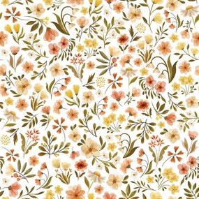 Carta da parati per bambini 10 m x 50 cm Vintage Flowers - Lilipinso