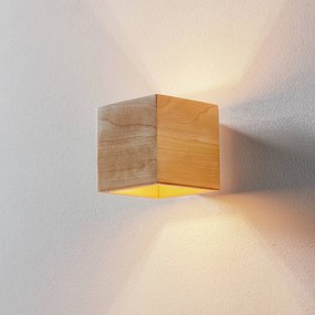 SOLLUX LIGHTING Applique ALS come cubo di legno