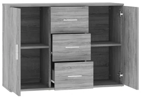 Credenza grigio sonoma 91x29,5x65 cm in legno multistrato