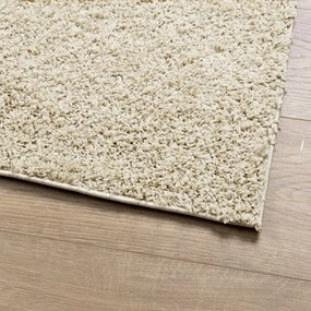 Tappeto Shaggy a Pelo Lungo Moderno Oro 80x250 cm