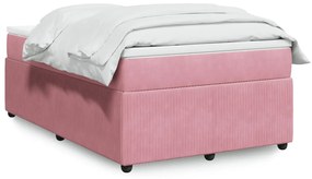 Giroletto A Molle Con Materasso Rosa 120x190 Cm İn Velluto /