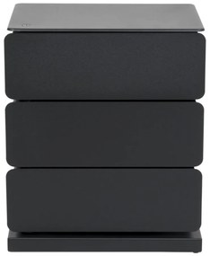 Cassettiera nera in metallo 37x45x26 cm Joey – Spinder Design