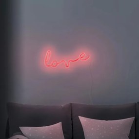 LED Decorazione murale al neon LOVE LED/3W/3xAA USB rosso