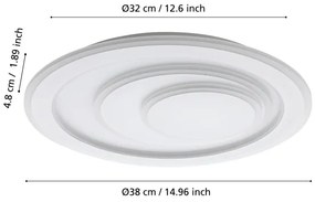 Eglo 32052 - Plafoniera LED PALAGIANO LED/14,7W/230V diametro 38 cm