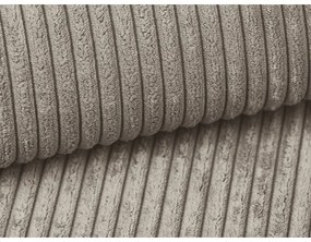 Divano marrone chiaro allungabile con rivestimento in velluto a coste 195 cm Nona – Makamii