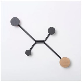 Appendiabiti da parete nero Hook - Gazzda