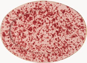 Piatto da portata ovale in ceramica fatto a mano Pois