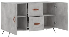 Credenza grigio cemento 100x36x60 cm in legno multistrato