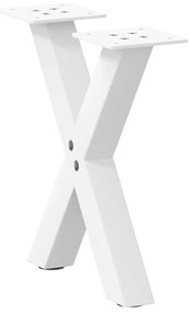Gambe Tavolino Da Caffè A X 2 Pz Bianco 37x(30-31)cm İn Acciaio /